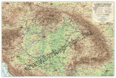 A Krpt-medence domborzata s vizei 123x89 cm - Kattintsra bezrul