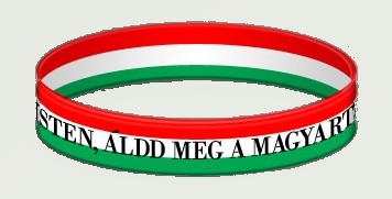Szilikon kark�tő "Isten, �ldd meg a magyart" felirattal